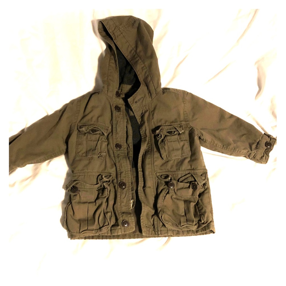 EUC GAP KIDS OLIVE UTILITY JACKET